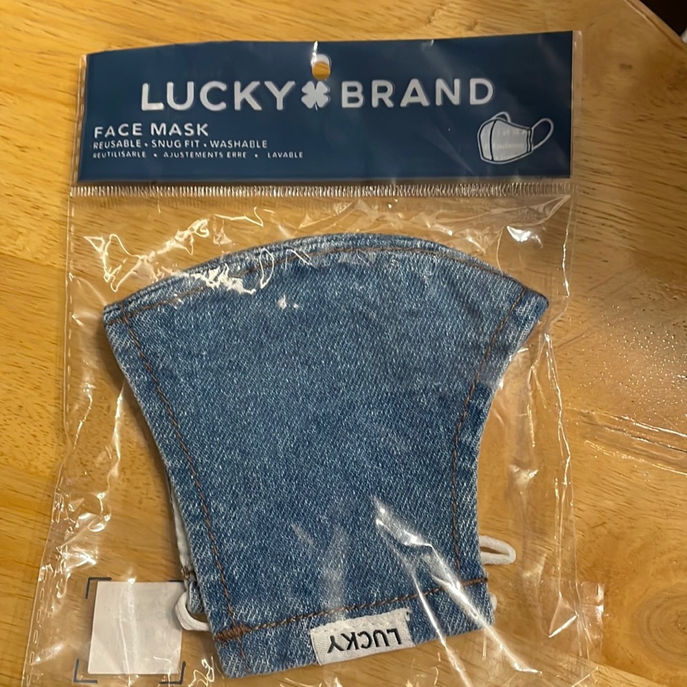 Lucky Brand Blue Jean Face Mask